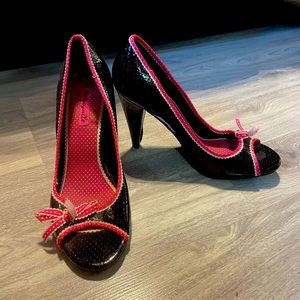 Betsey Johnson peep toe heels